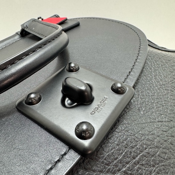 COACH Drifter Carryall in Black Leather & Jet Black Micro Wallet - Picture 11 of 15